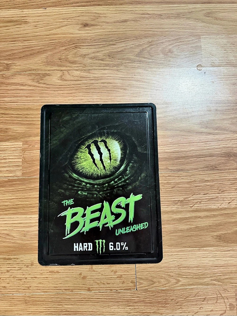 Monster Energy The Beast Unleashed Hard Drink Metal Tin Tacker Bar Sign Bar Sign